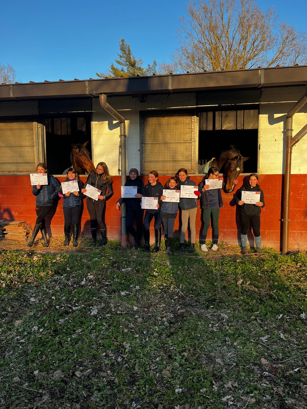 Cerimonia di premiazione del team